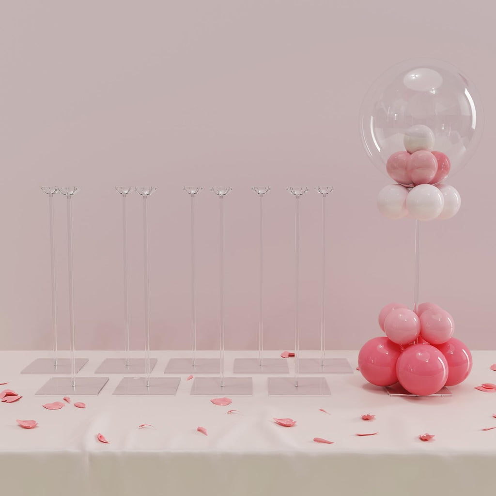 YALLOVE Clear Acrylic Tabletop Balloon Stand Kit(Balloons Not Included)