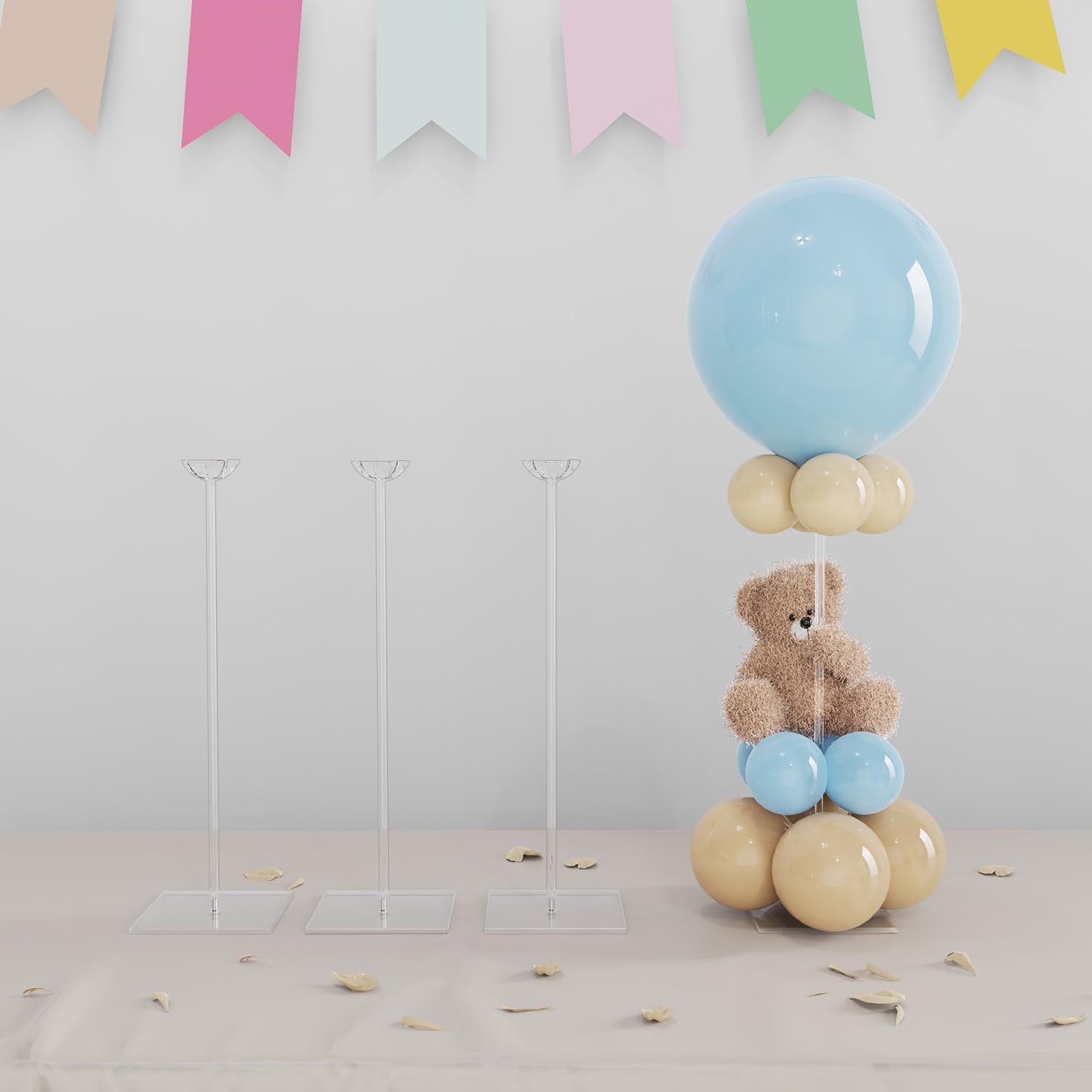 YALLOVE Clear Acrylic Tabletop Balloon Stand Kit(Balloons Not Included)