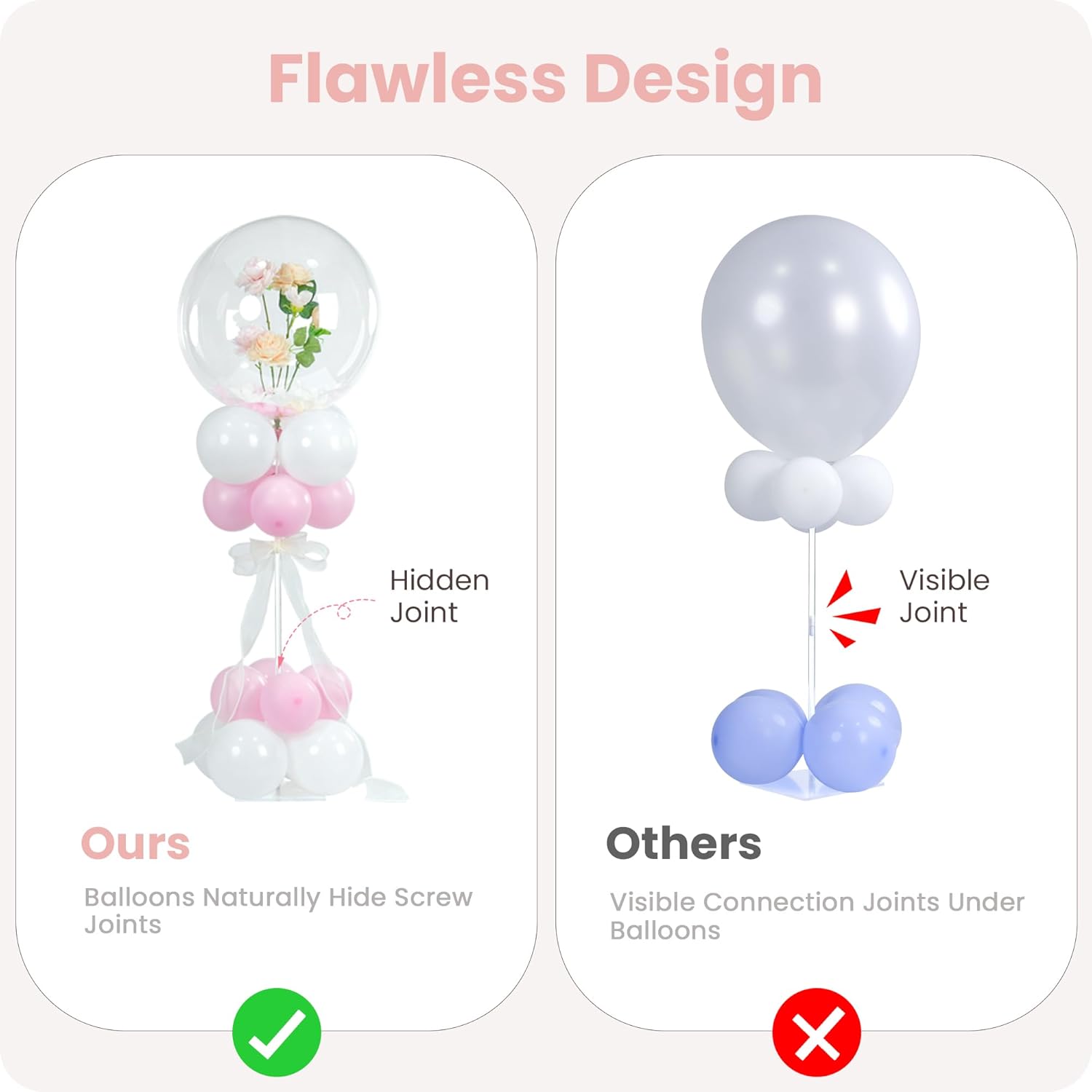 YALLOVE Adjustable Balloon Stands for Table Set of 4/10(Balloons Not Included)