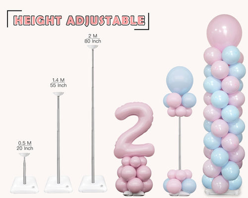 YALLOVE Balloon Column Stand Kit (Include Balloons)