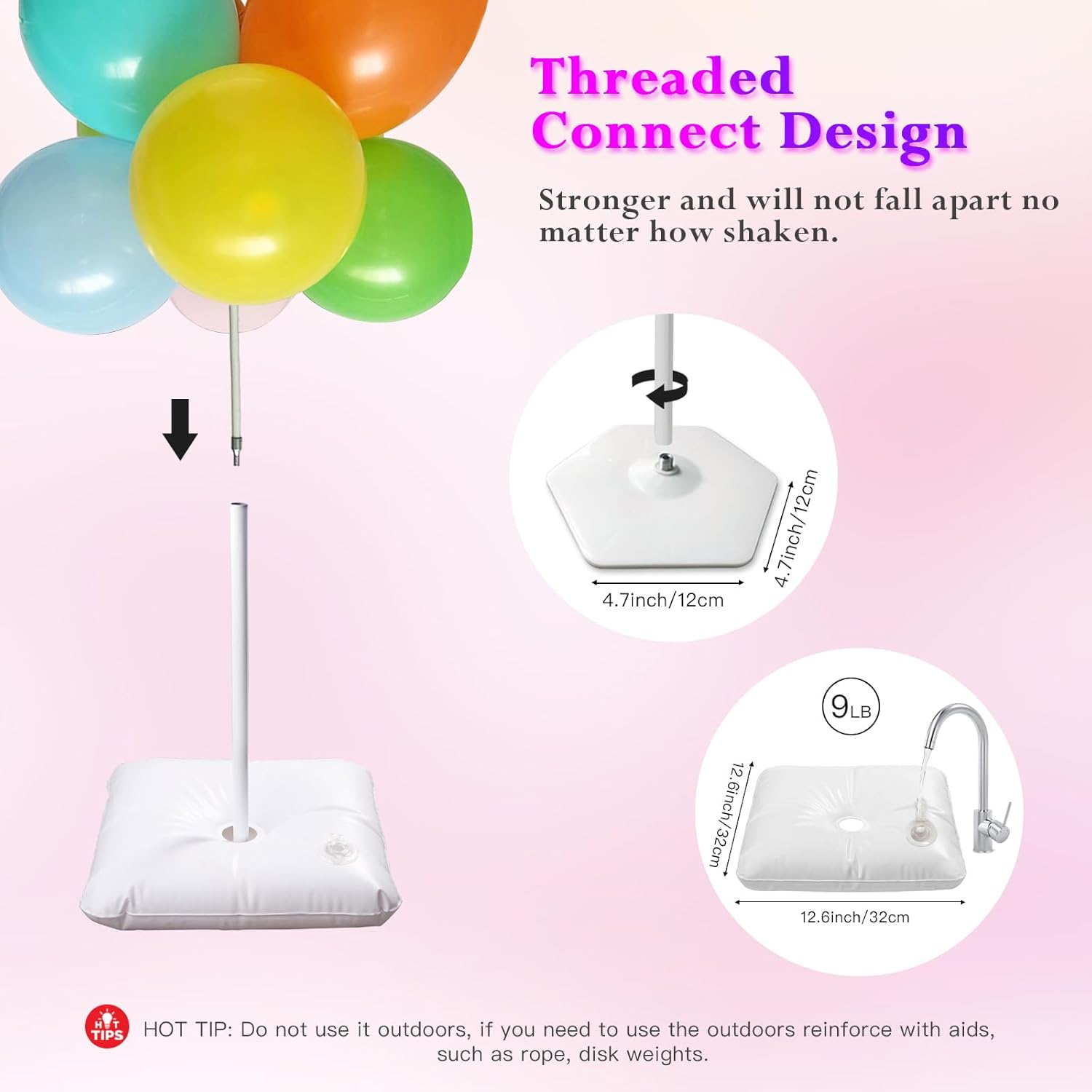 YALLOVE 21ft Balloon Arch Stand Kit