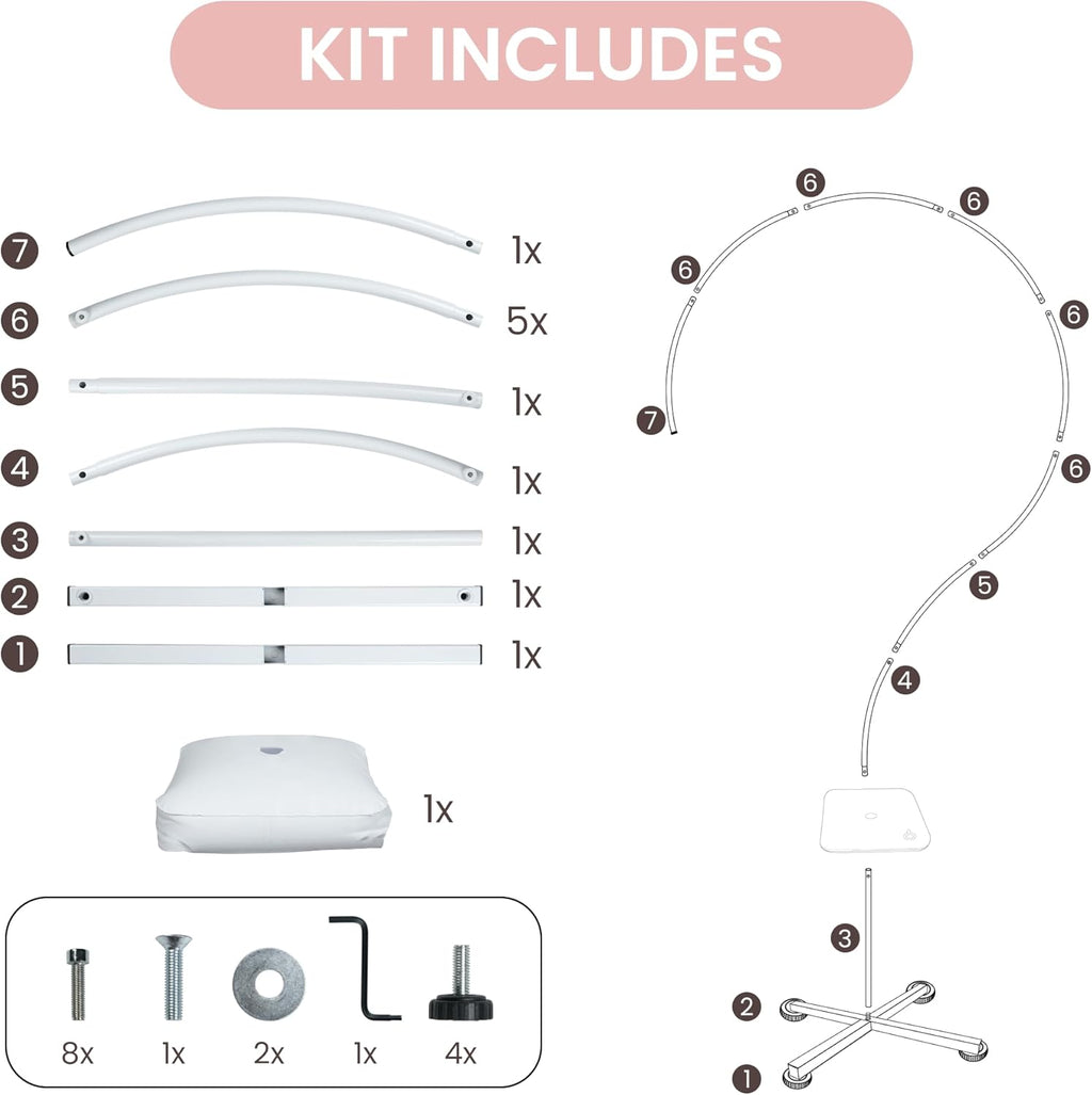 YALLOVE Metal Question Mark Balloon Stand for Baby Gender Reveal