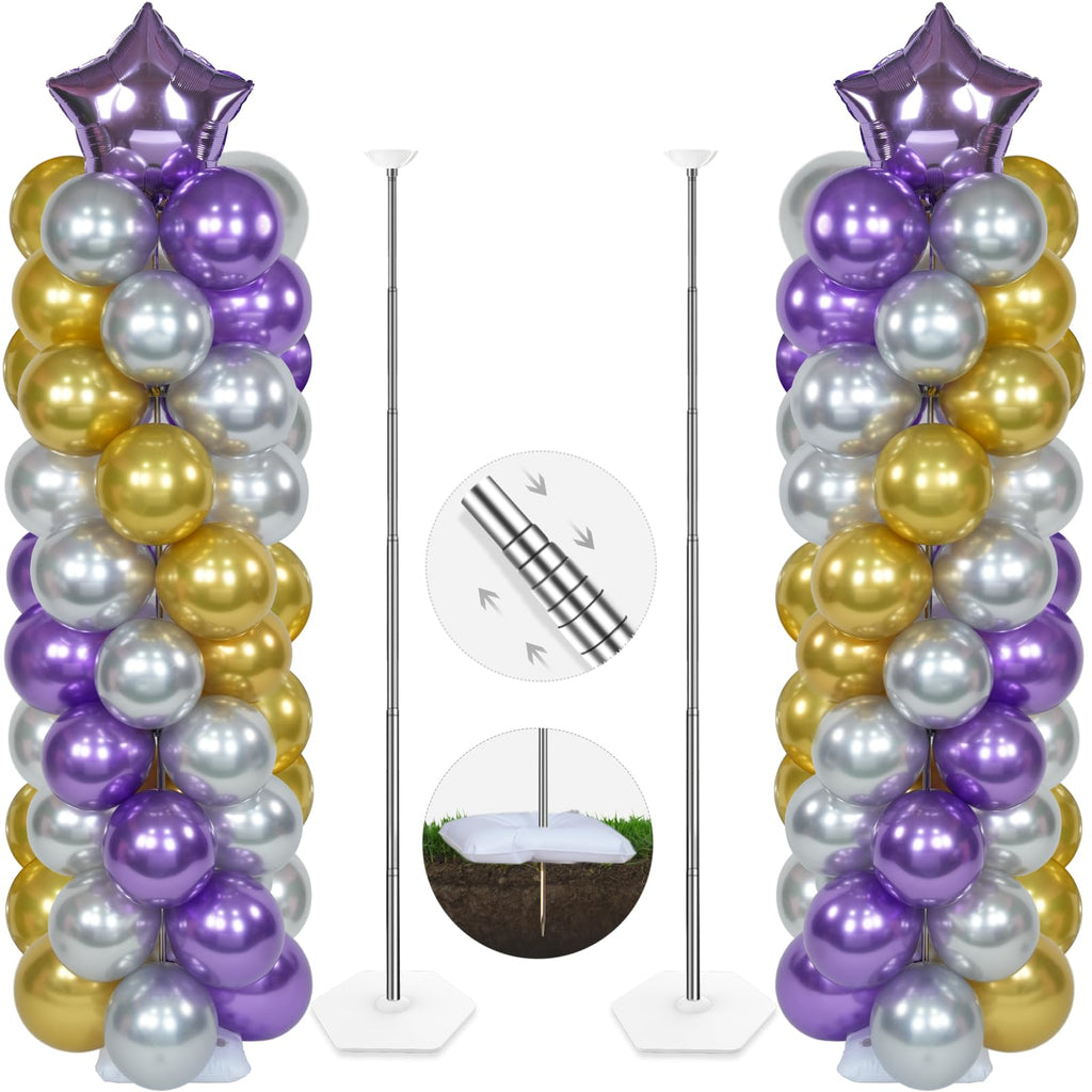 YALLOVE Balloon Column Stand Kit(Balloons Not Included)
