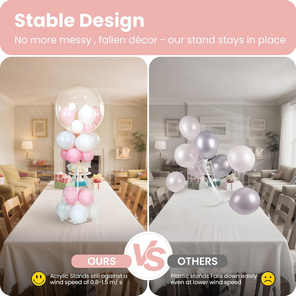 YALLOVE Adjustable Balloon Stands for Table Set of 4/10(Balloons Not Included)