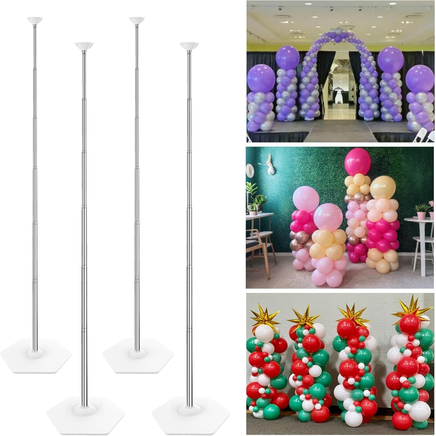 YALLOVE Balloon Column Stand Kit(Balloons Not Included)