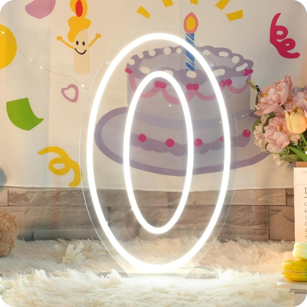 YALLOVE Number Neon Sign Number