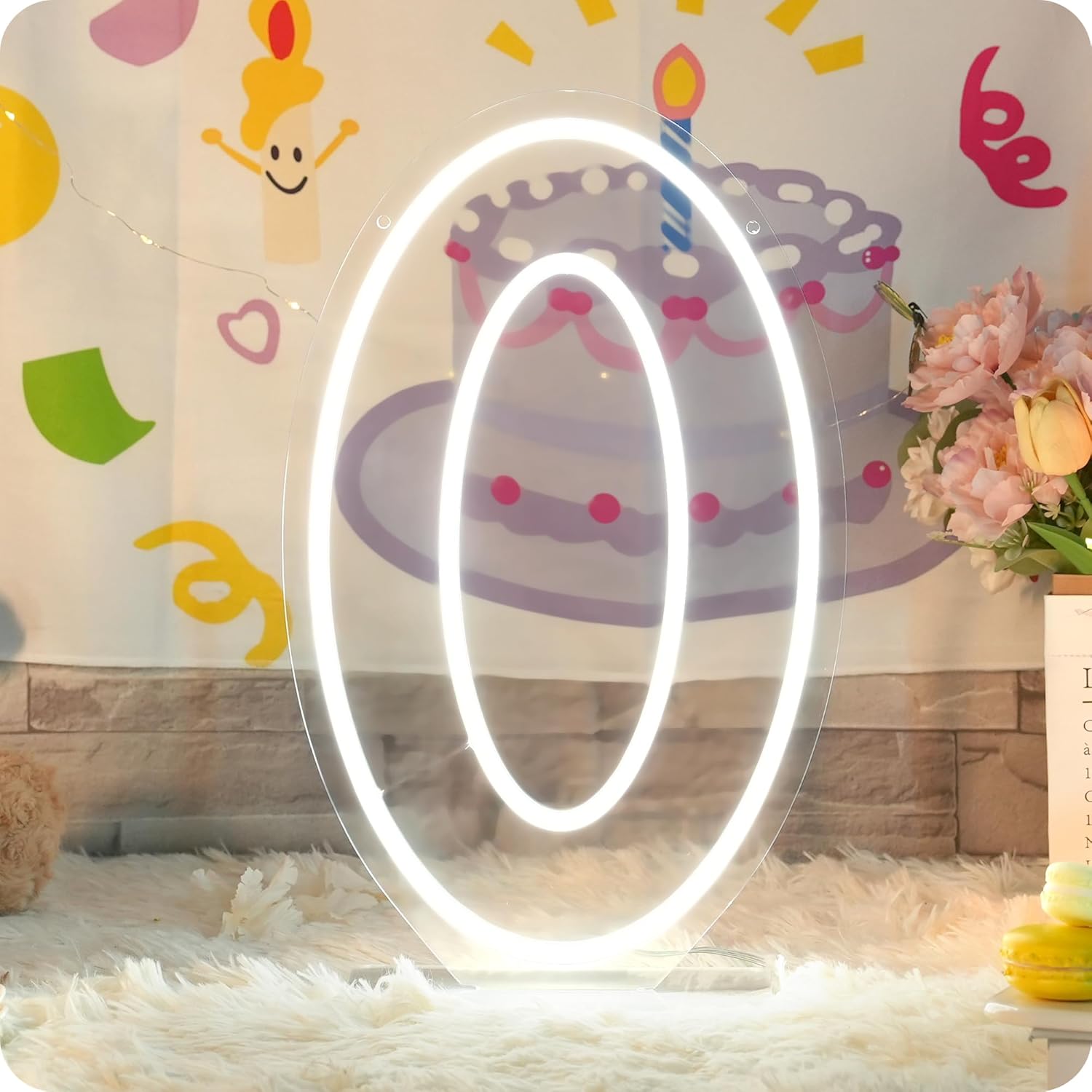 YALLOVE Number Neon Sign Number