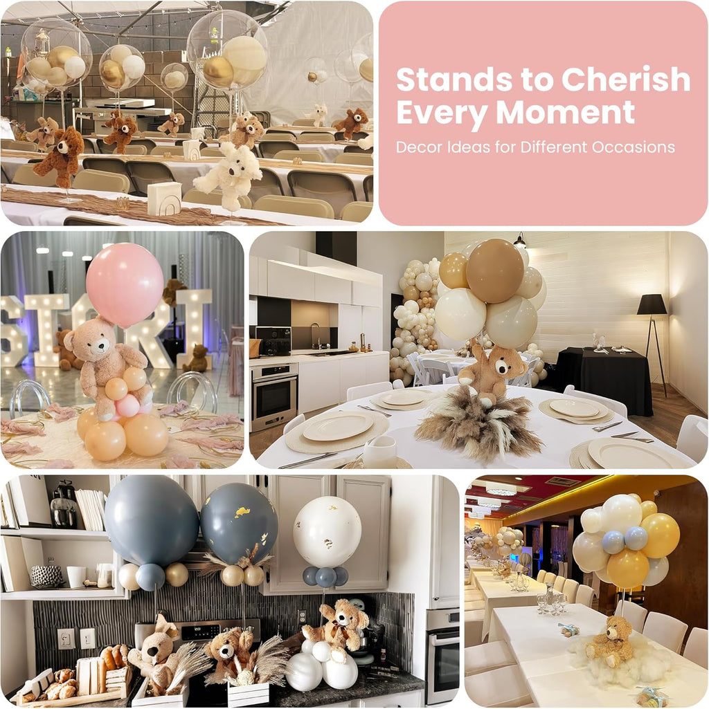 YALLOVE Adjustable Balloon Stands for Table Set of 4/10(Balloons Not Included)