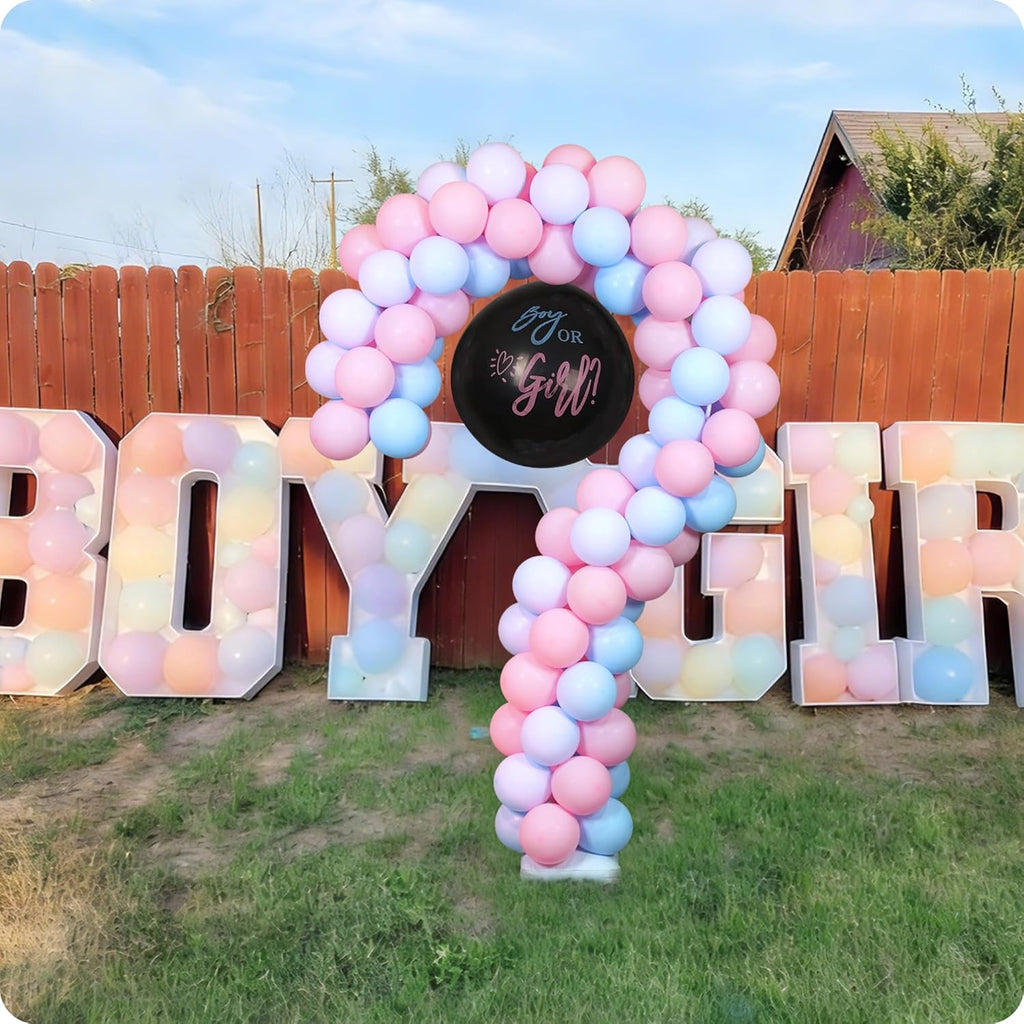 YALLOVE Metal Question Mark Balloon Stand for Baby Gender Reveal