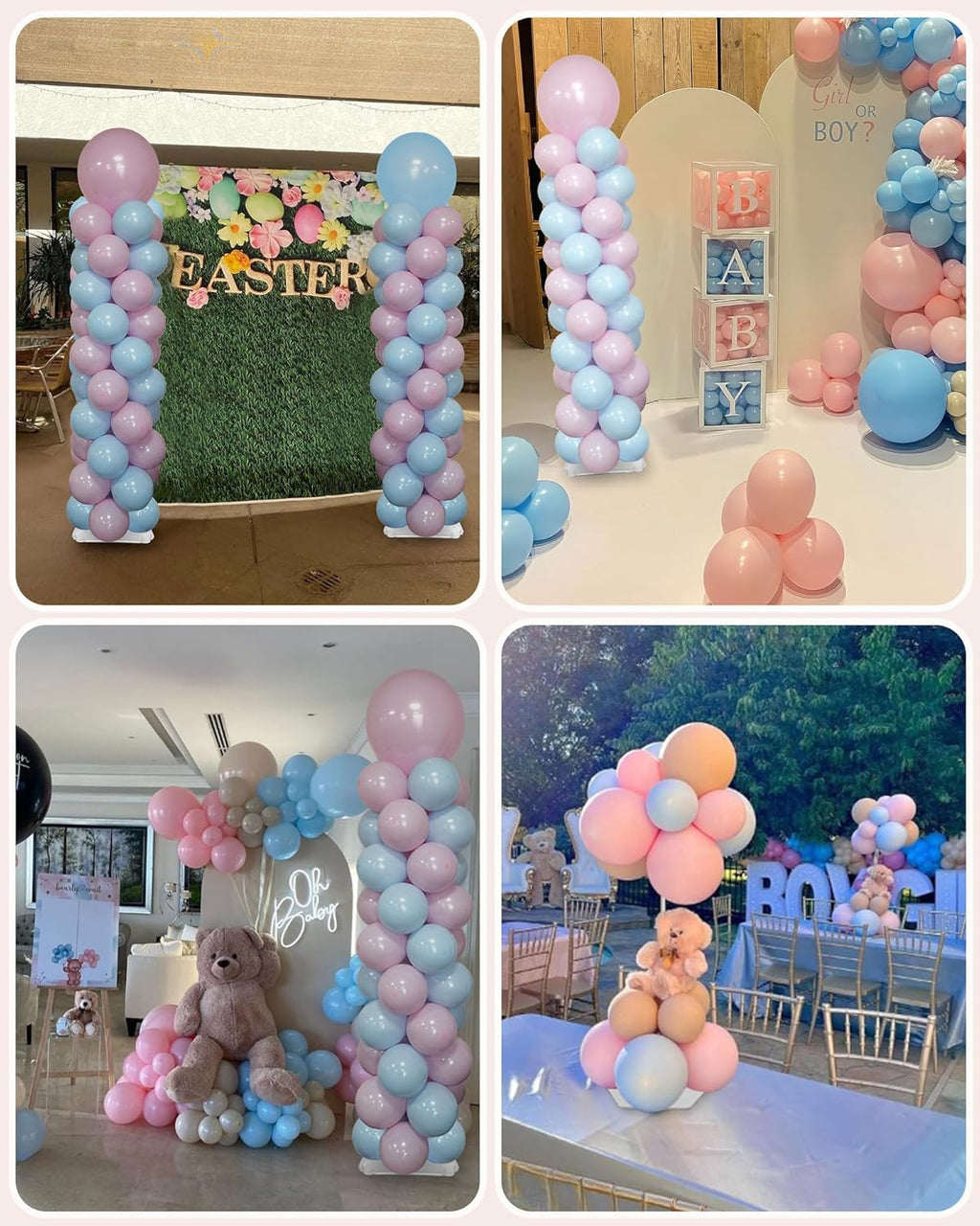 YALLOVE Balloon Column Stand Kit (Include Balloons)