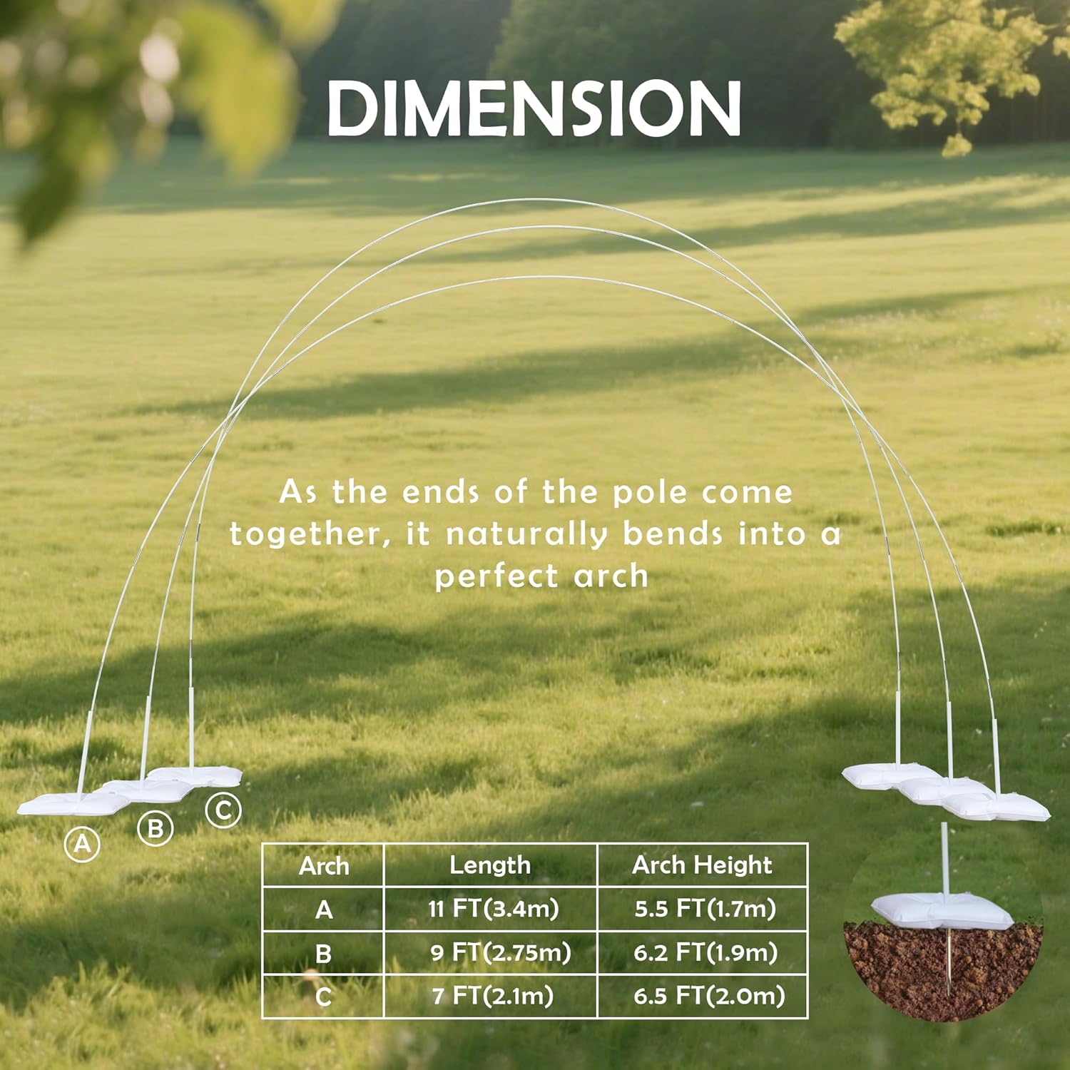 YALLOVE Balloon Arch Stand Kit