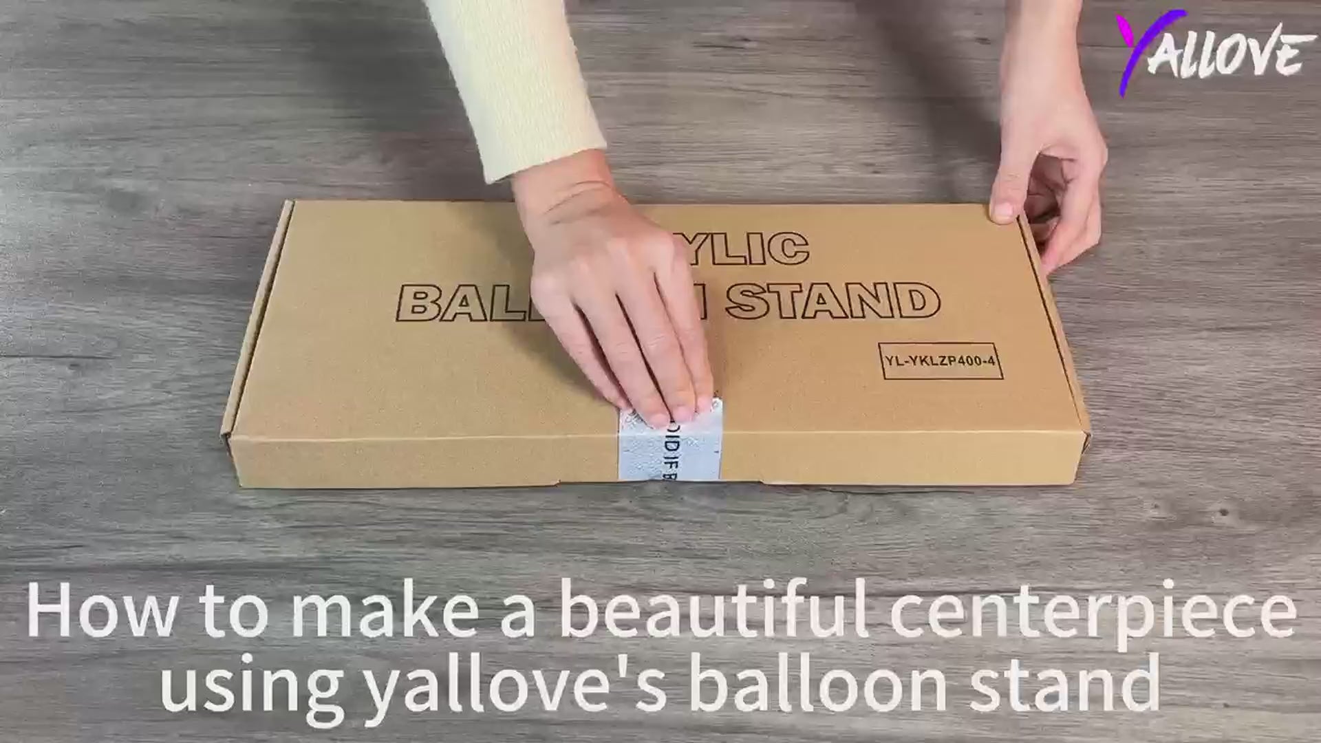 YALLOVE Clear Acrylic Tabletop Balloon Stand Kit(Balloons Not Included)